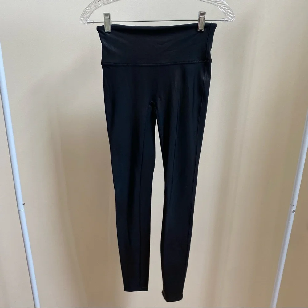 SPANX Faux Leather Leggings black Sz S - Picture 2 of 4